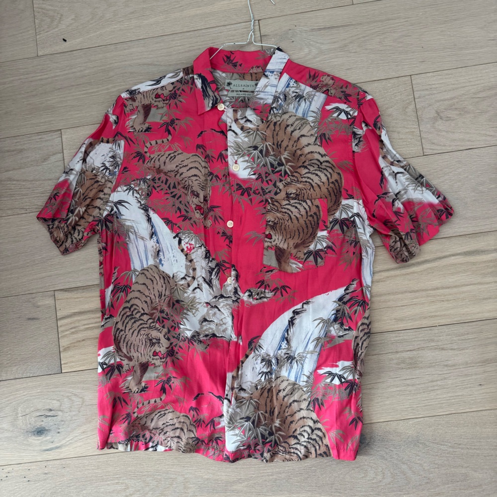 All Saints printed top M NWT